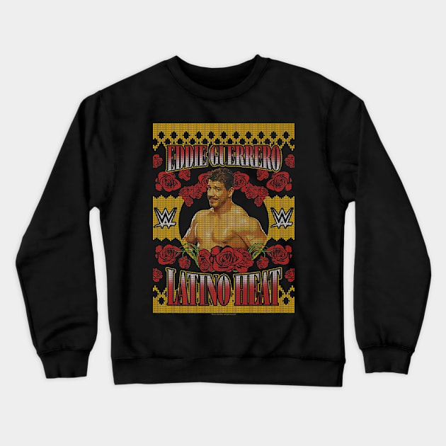 Eddie Guerrero Christmas Ugly Crewneck Sweatshirt by Holman